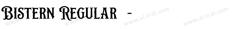 Bistern Regular字体字体转换